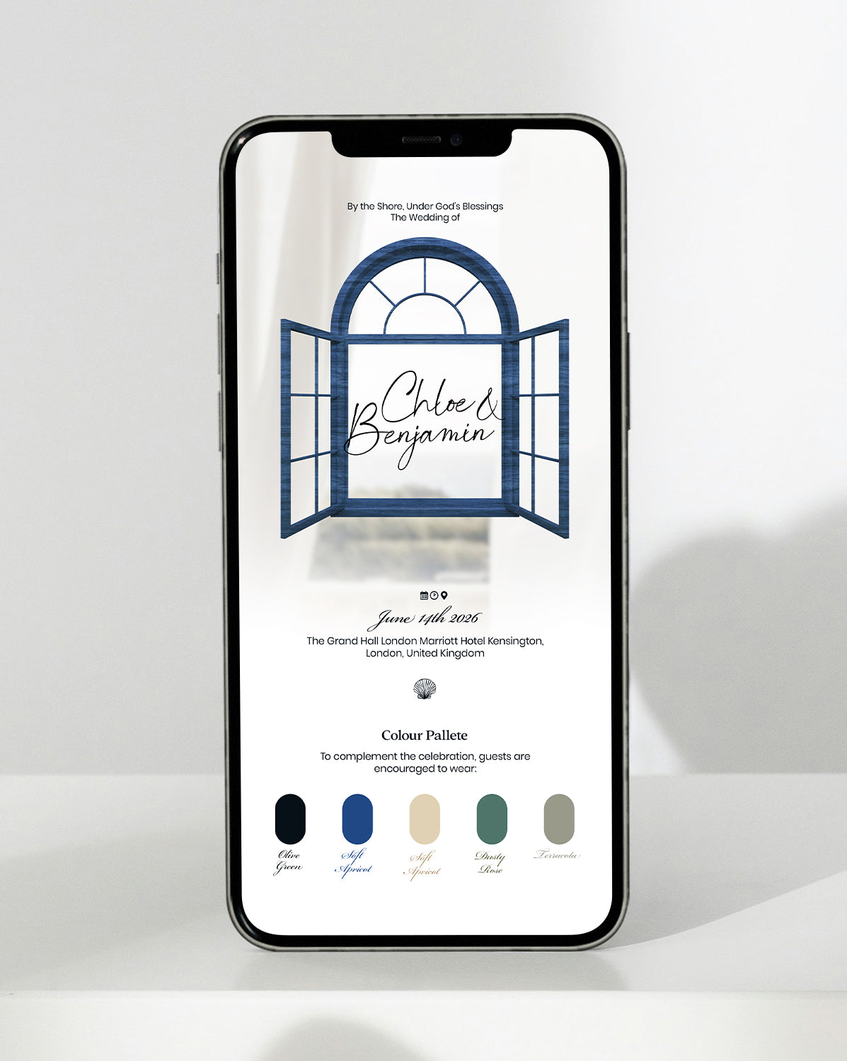 By the Shore — inside the invitation