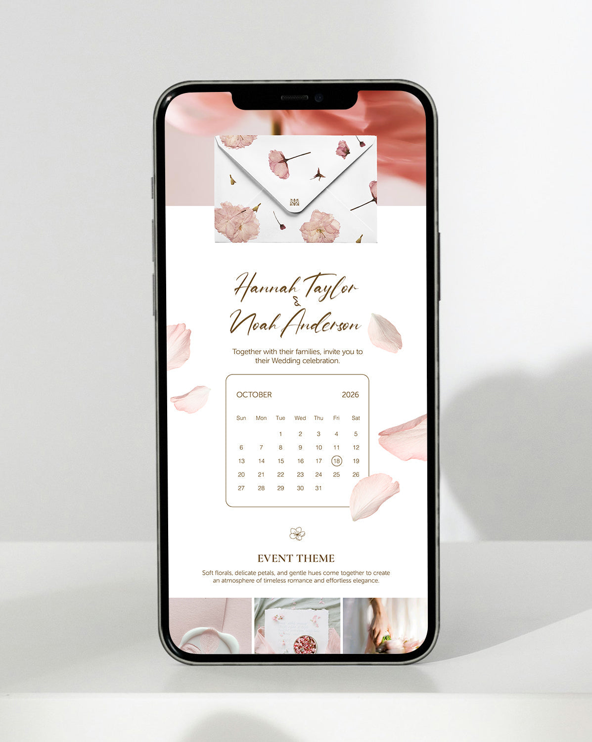 Blush Petals — inside the invitation